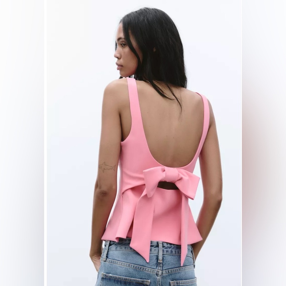 ZARA…. BOW BACK TOP